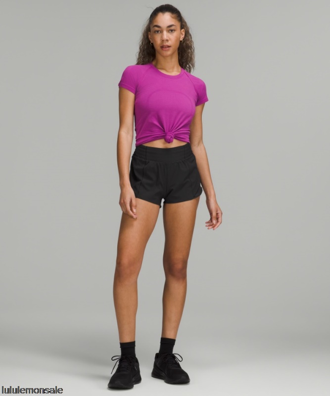 Lululemon Damen DELULU176 | Schwarz Hotty Hot Hochhaus Gefüttert Kurz 25